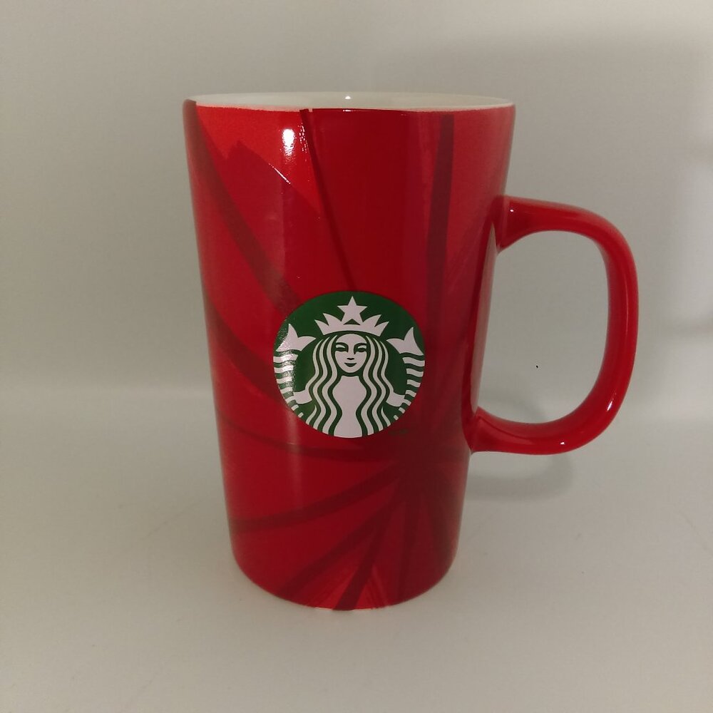 STARBUCKS 2014 Christmas Blend Red Coffee Mug Cup 12 Ounces EUC